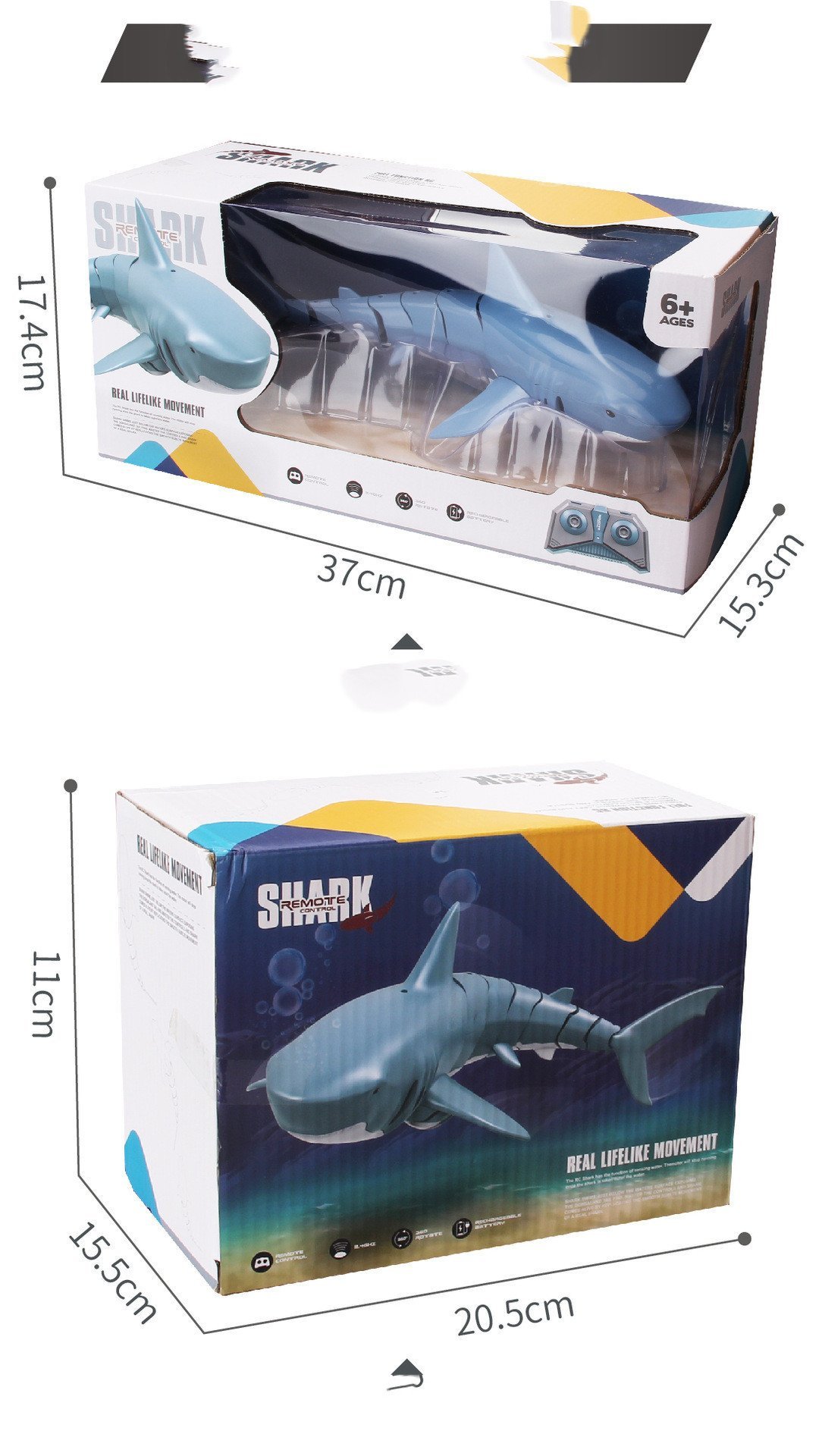 Remote Control Shark 2.4G Remote Control Fish Children's Toys Summer Water Toys - Image 6