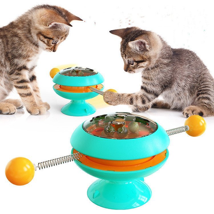 Rotatable Cat Toys Supplies With Catnip Interactive Training Toys For Cats Kitten Cat Accessories Pet Products - Image 2