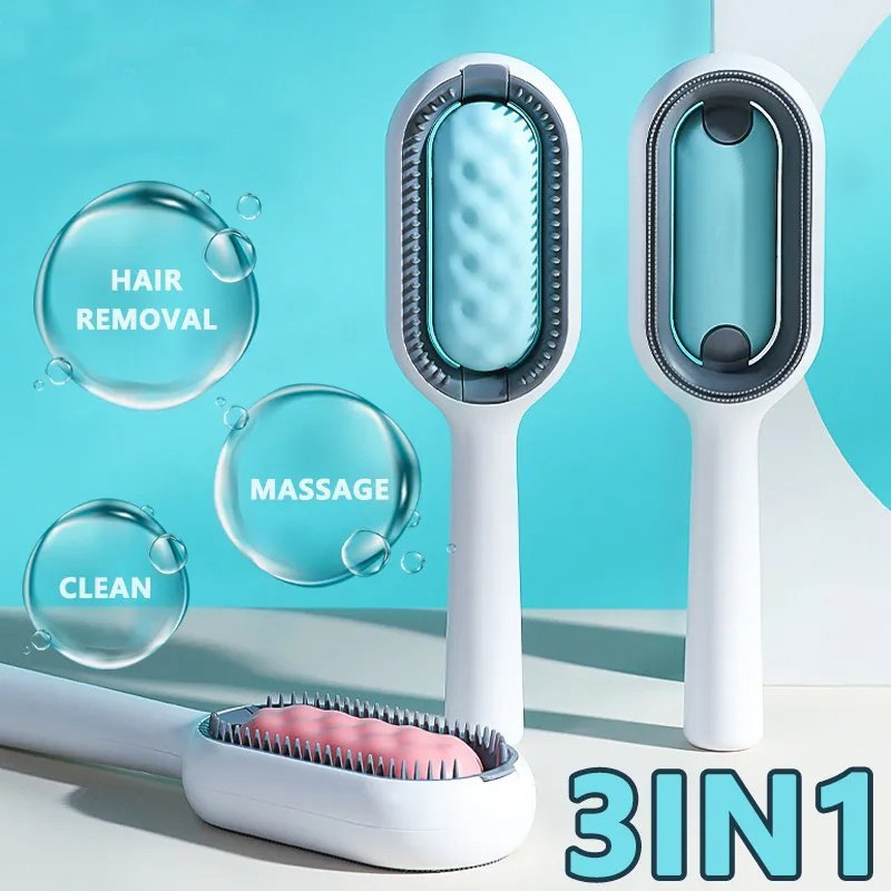 Cat Hair Brush With Water, Sticky Brush For Cats, 4 In-1 Cat Grooming Brush Creative Update Cat Dog Grooming Comb With Water Tank Double-Sided Hair Removal Brush Kitten Pet Supplies Accessories - Image 2