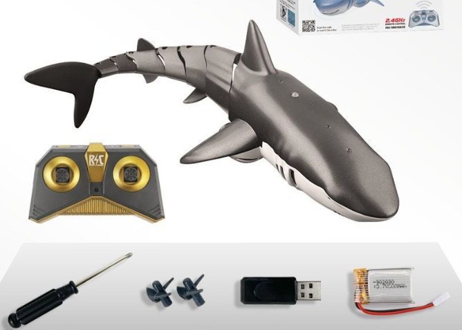 Remote Control Shark 2.4G Remote Control Fish Children's Toys Summer Water Toys - Image 9