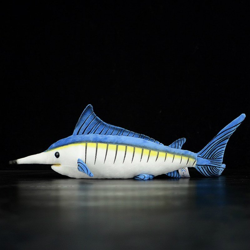 Realistic Stuffed Blue Marlin Plush Toys Fish Soft Toy - Image 2
