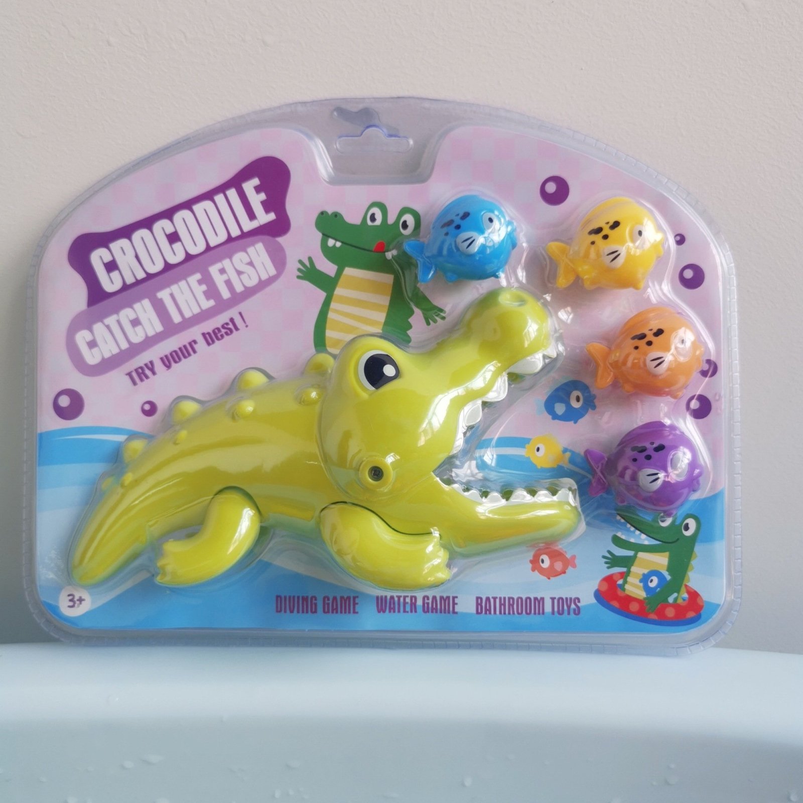 Children's Bathroom Bath And Water Toys Large Crocodile Eating Small Fish - Image 2