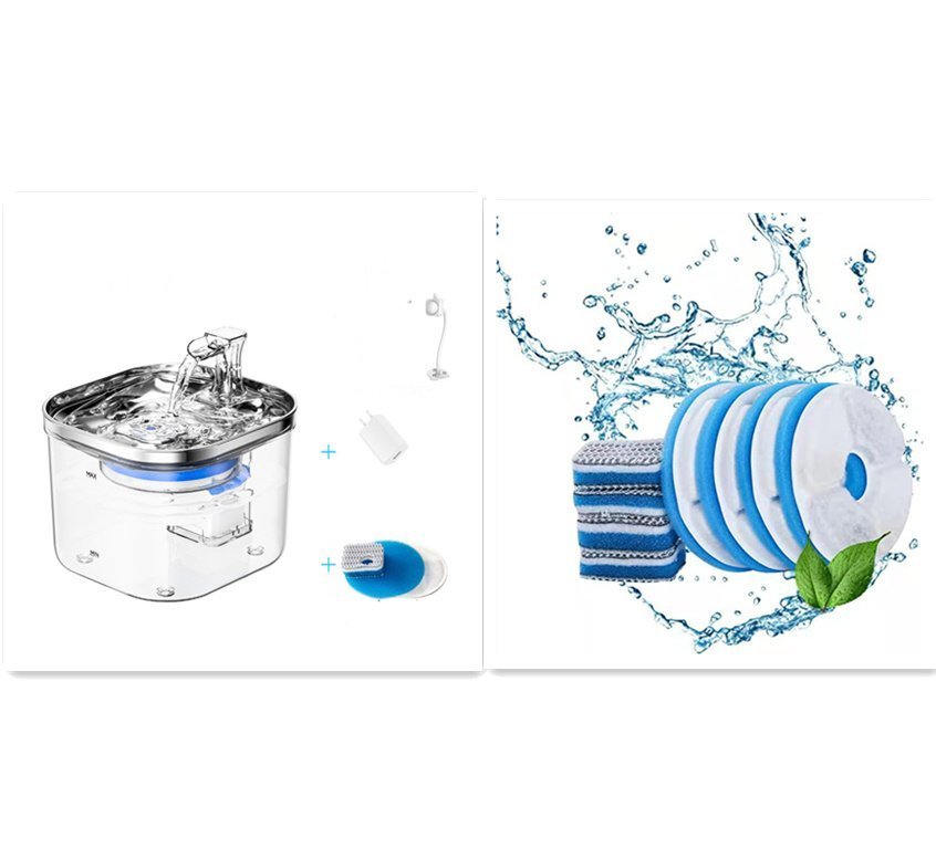Pet Cat Dog Stainless Steel Automatic Circulation Water Dispenser Intelligent Fountain Pets Accessories - Image 8