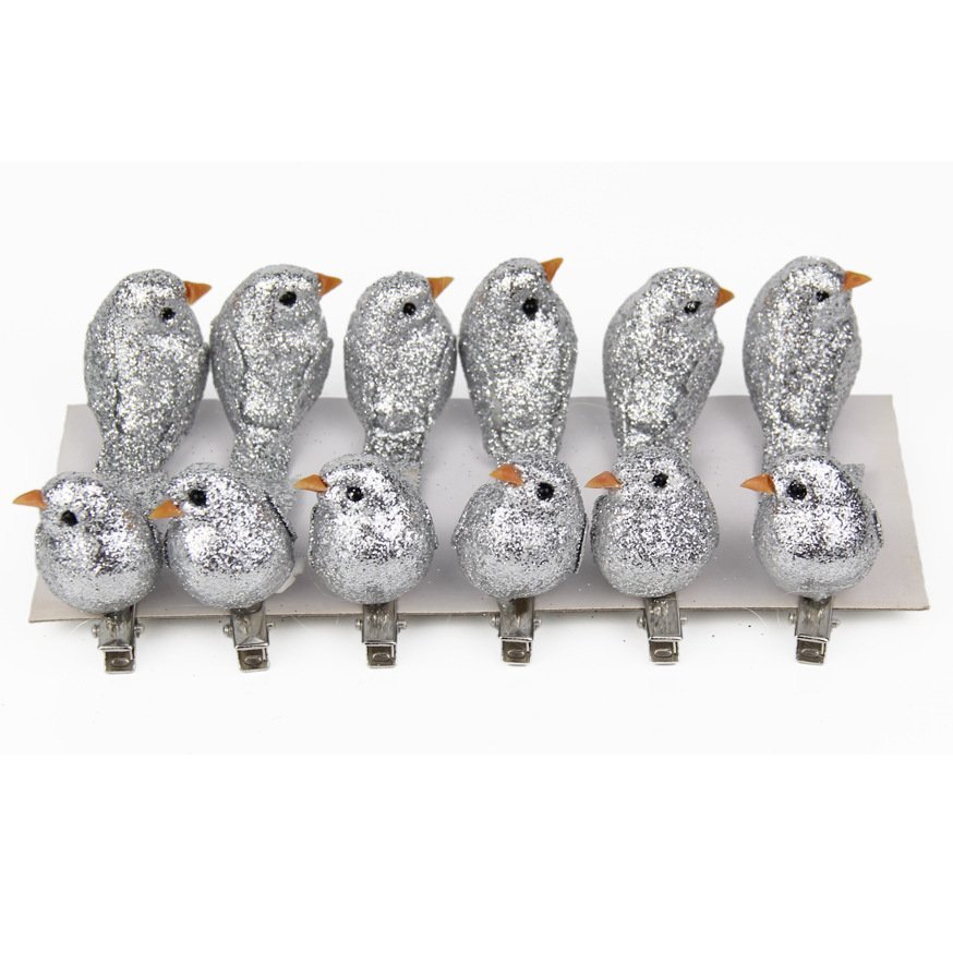 Christmas Supplies Microscopic Decoration Props Simulation Bird 12pcs - Image 4