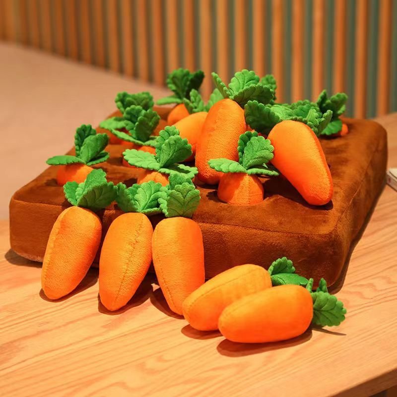 Pet Dog Toys Carrot Plush Toy Vegetable Chew Toy For Dogs Snuffle Mat For Dogs Cats Durable Chew Puppy Toy Dogs Accessories - Image 4