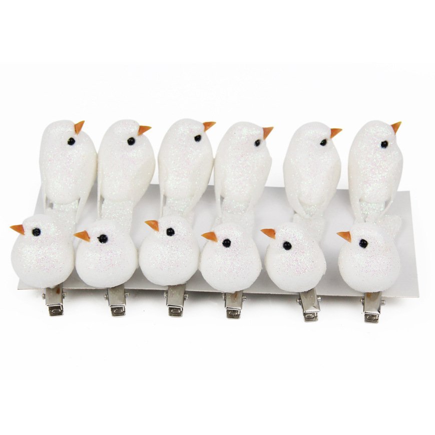 Christmas Supplies Microscopic Decoration Props Simulation Bird 12pcs - Image 2