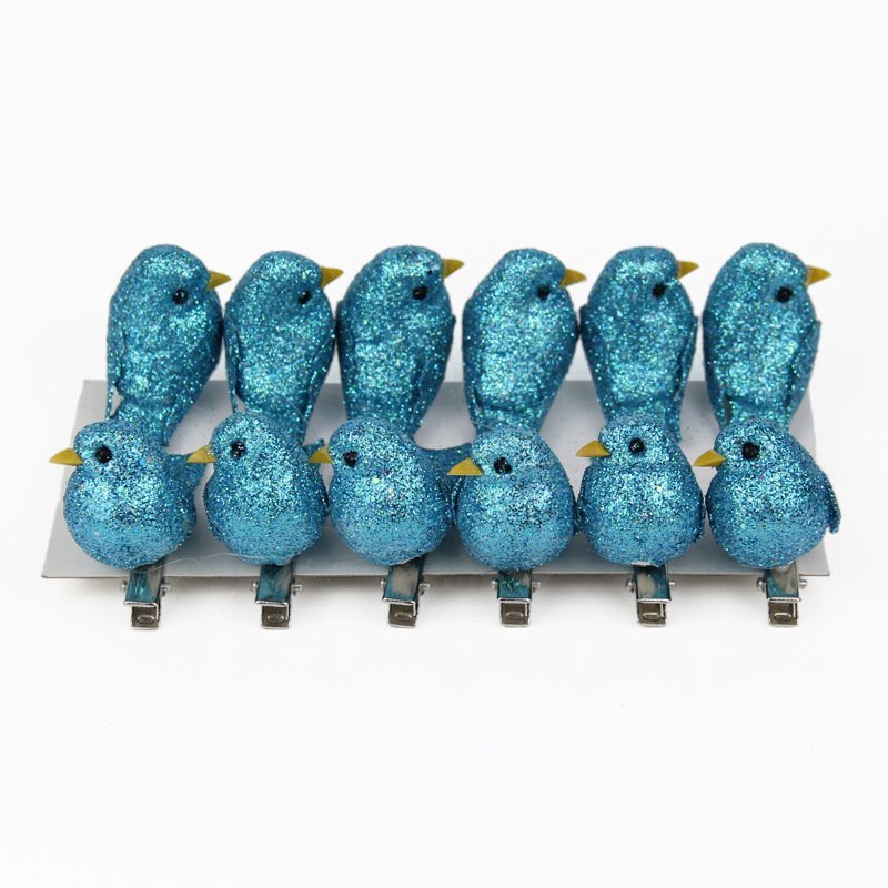 Christmas Supplies Microscopic Decoration Props Simulation Bird 12pcs - Image 6